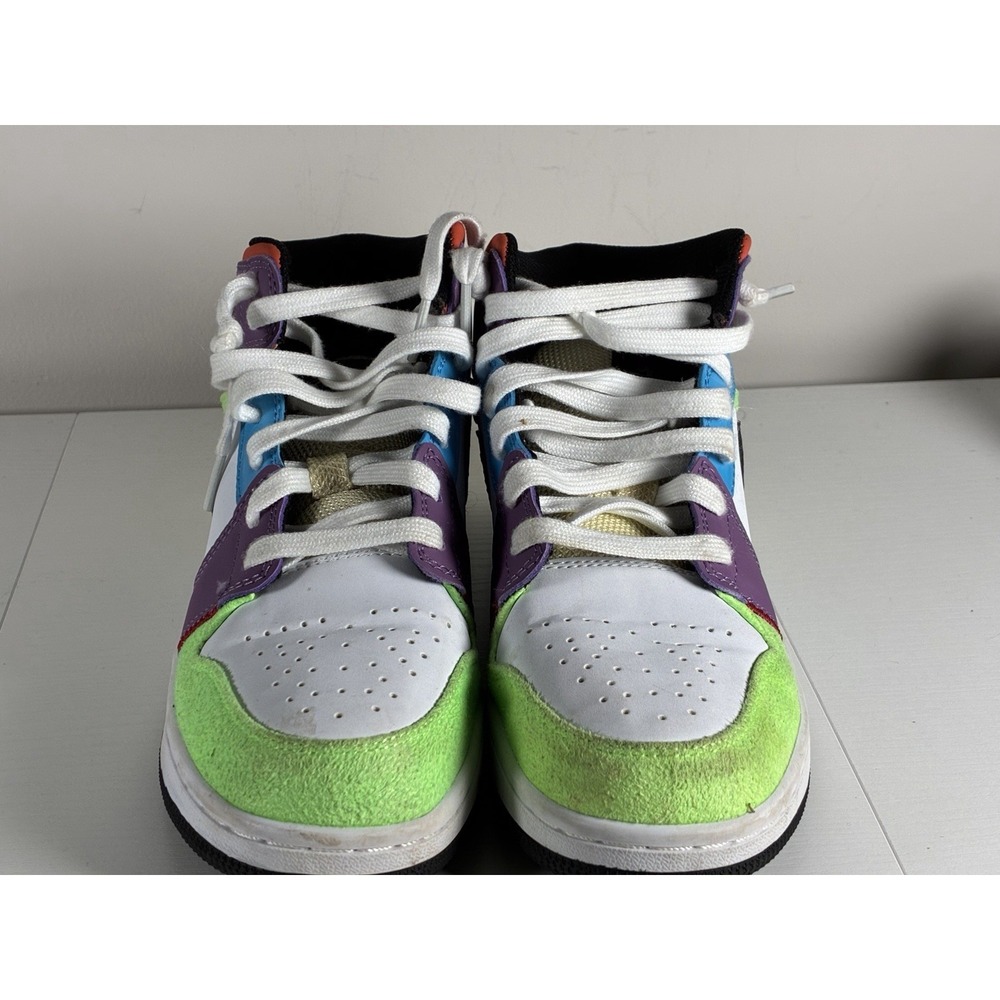 Nike Womens Air Jordan 1 Mid SE CW1140 Multicolor Basketball Shoes Sneakers 8 - Picture 5 of 9